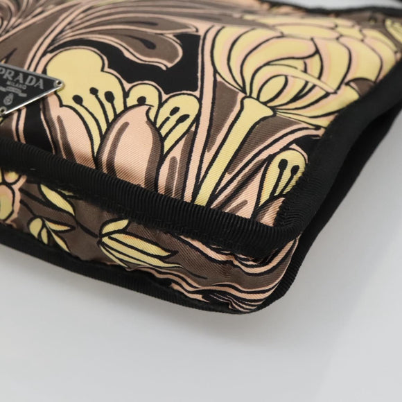 PRADA Hand Bag Nylon Black Silver Auth 115020