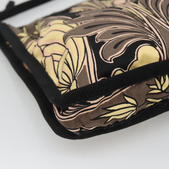 PRADA Hand Bag Nylon Black Silver Auth 115020