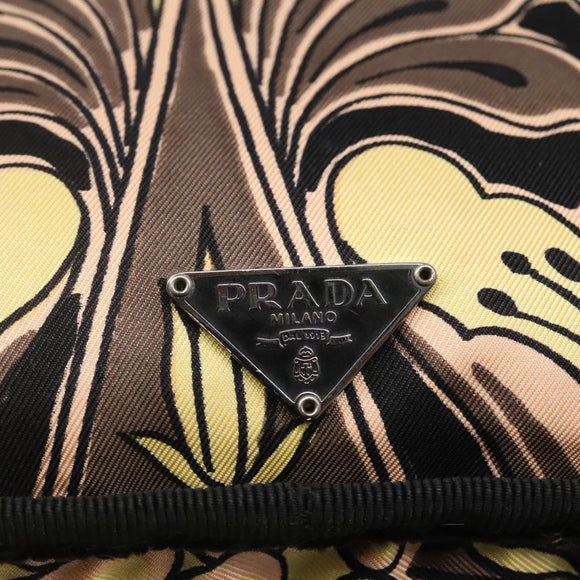 PRADA Hand Bag Nylon Black Silver Auth 115020