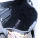 PRADA Hand Bag Nylon Black Silver Auth 115020-18