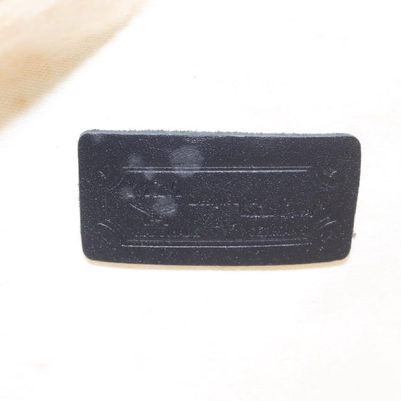 MCM Vicetos Logogram Hand Bag PVC Leather 2way White Gold Auth 115026