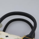 MCM Vicetos Logogram Hand Bag PVC Leather 2way White Gold Auth 115026-8