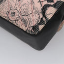 CHANEL Chain V Stitch Shoulder Bag Corduroy Pink Gold CC Auth 115032SM-16