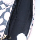 CHANEL Chain V Stitch Shoulder Bag Corduroy Pink Gold CC Auth 115032AM-11