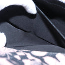 CHANEL Chain V Stitch Shoulder Bag Corduroy Pink Gold CC Auth 115032AM-24