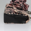 CHANEL Chain V Stitch Shoulder Bag Corduroy Pink Gold CC Auth 115032SM-3