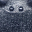 Christian Dior Trotter Canvas Shoulder Bag Navy Gold Auth 115041-11