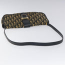 Christian Dior Trotter Canvas Shoulder Bag Navy Gold Auth 115041-7