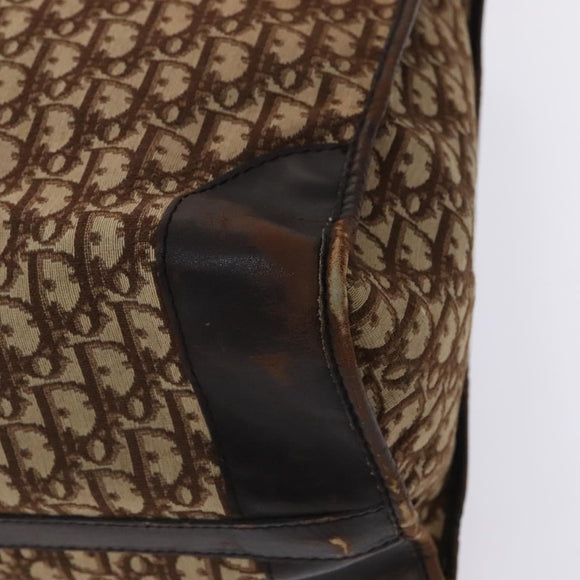 Christian Dior Trotter Canvas Boston Bag Brown Auth 115046