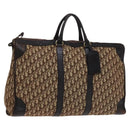 Christian Dior Trotter Canvas Boston Bag Brown Auth 115046-1