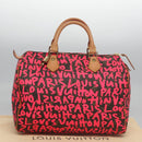 LOUIS VUITTON Monogram Graffiti Speedy 30 Hand Bag Pink M93704 LV Auth 115047AV-12