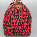 LOUIS VUITTON Monogram Graffiti Speedy 30 Hand Bag Pink M93704 LV Auth 115047AV-4