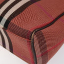 BURBERRY Nova Check Shoulder Bag Canvas Red Auth 115048-9