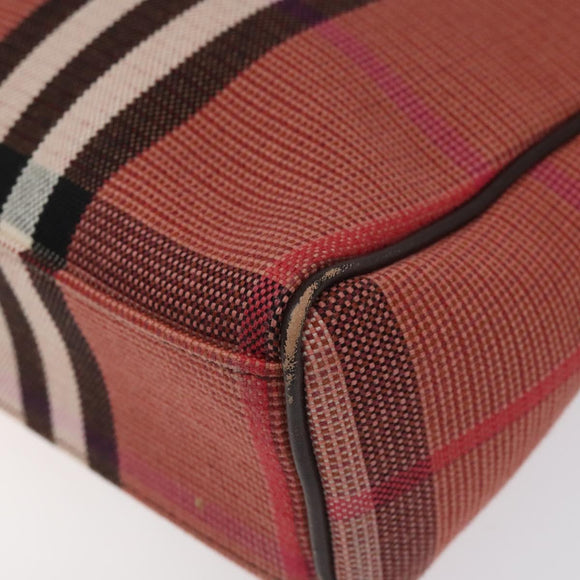 BURBERRY Nova Check Shoulder Bag Canvas Red Auth 115048