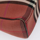 BURBERRY Nova Check Shoulder Bag Canvas Red Auth 115048-14