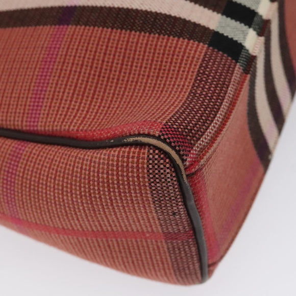 BURBERRY Nova Check Shoulder Bag Canvas Red Auth 115048
