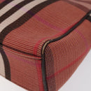 BURBERRY Nova Check Shoulder Bag Canvas Red Auth 115048-15