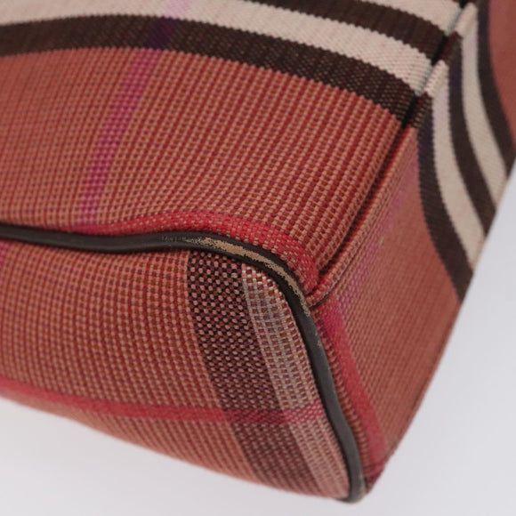 BURBERRY Nova Check Shoulder Bag Canvas Red Auth 115048