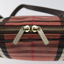 BURBERRY Nova Check Shoulder Bag Canvas Red Auth 115048-10