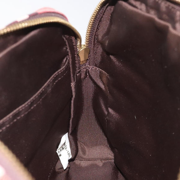 BURBERRY Nova Check Shoulder Bag Canvas Red Auth 115048