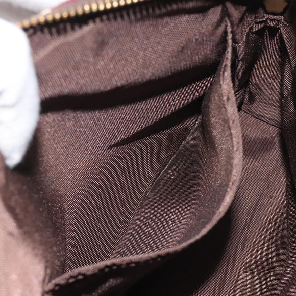 BURBERRY Nova Check Shoulder Bag Canvas Red Auth 115048