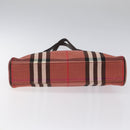 BURBERRY Nova Check Shoulder Bag Canvas Red Auth 115048-5