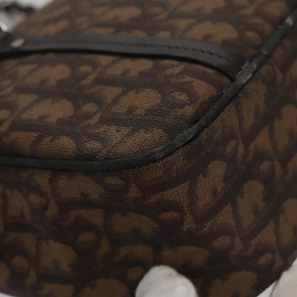 Christian Dior Romantic Trotter Canvas Shoulder Bag PVC Brown Auth 115054