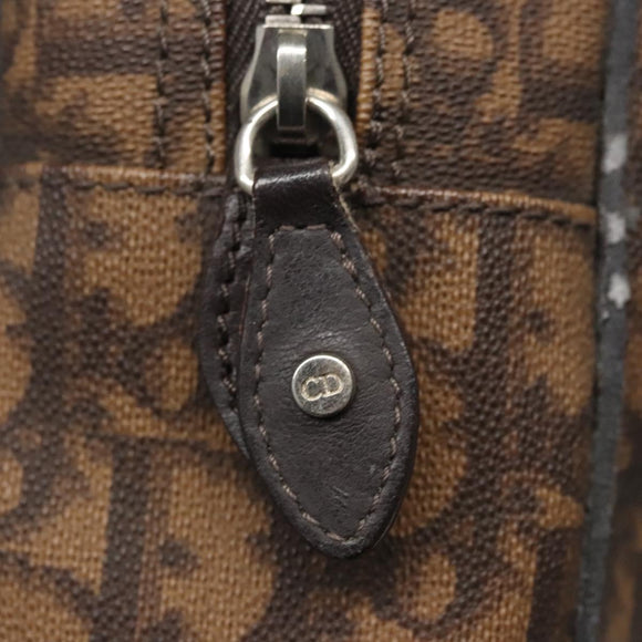 Christian Dior Romantic Trotter Canvas Shoulder Bag PVC Brown Auth 115054