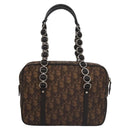Christian Dior Romantic Trotter Canvas Shoulder Bag PVC Brown Auth 115054-2
