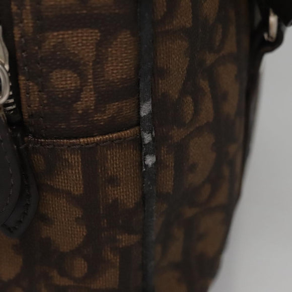 Christian Dior Romantic Trotter Canvas Shoulder Bag PVC Brown Auth 115054