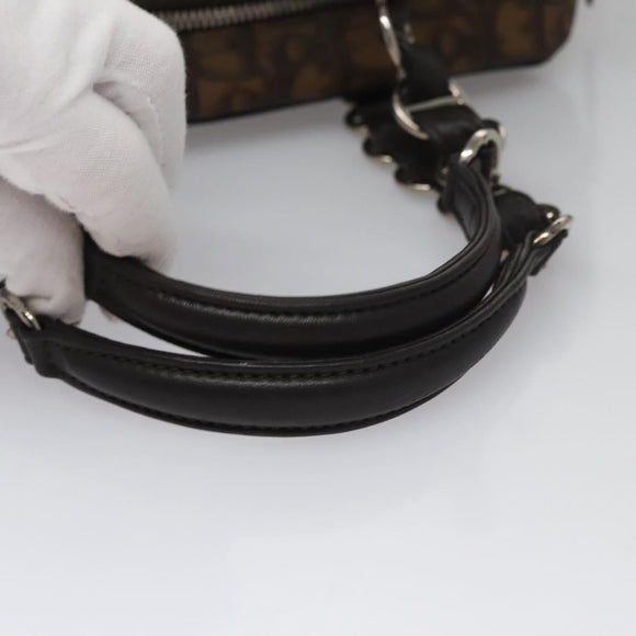 Christian Dior Romantic Trotter Canvas Shoulder Bag PVC Brown Auth 115054