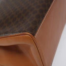 CELINE Macadam Canvas Hand Bag PVC Brown Gold Auth 115067-17