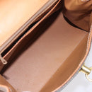 CELINE Macadam Canvas Hand Bag PVC Brown Gold Auth 115067-10