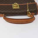 CELINE Macadam Canvas Hand Bag PVC Brown Gold Auth 115067-7