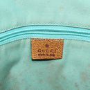 GUCCI GG Canvas Tote Bag Turquoise Blue 113017 Auth 115077-17
