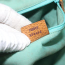 GUCCI GG Canvas Tote Bag Turquoise Blue 113017 Auth 115077-12