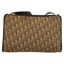 Christian Dior Trotter Canvas Shoulder Bag Brown Auth 115096-2