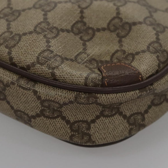 GUCCI GG Supreme Web Sherry Line Shoulder Bag PVC Red 156 02 066 Auth 115100