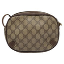 GUCCI GG Supreme Web Sherry Line Shoulder Bag PVC Red 156 02 066 Auth 115100-2