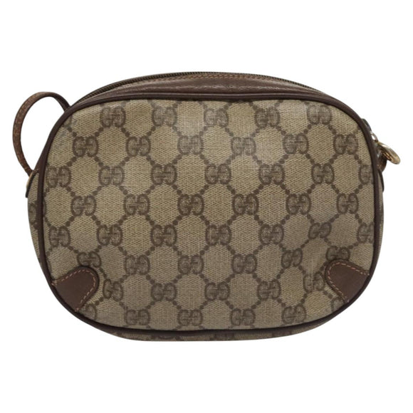 GUCCI GG Supreme Web Sherry Line Shoulder Bag PVC Red 156 02 066 Auth 115100