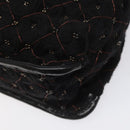 BOTTEGA VENETA Shoulder Bag Cotton Black Auth 115101-16