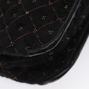 BOTTEGA VENETA Shoulder Bag Cotton Black Auth 115101-17