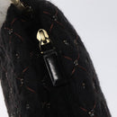 BOTTEGA VENETA Shoulder Bag Cotton Black Auth 115101-10