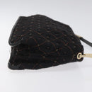 BOTTEGA VENETA Shoulder Bag Cotton Black Auth 115101-3