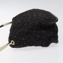 BOTTEGA VENETA Shoulder Bag Cotton Black Auth 115101-4