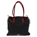 PRADA Hand Bag Nylon Black Silver Auth 115105-13
