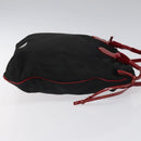 PRADA Hand Bag Nylon Black Silver Auth 115105-3