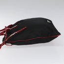 PRADA Hand Bag Nylon Black Silver Auth 115105-4