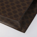 CELINE Macadam Canvas Shoulder Bag PVC Gold Brown Auth 115119-16