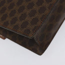 CELINE Macadam Canvas Shoulder Bag PVC Gold Brown Auth 115119-17